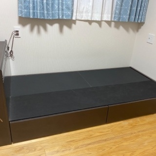 【ネット決済】ベッド　シングル　引き出し付き　太陽家具