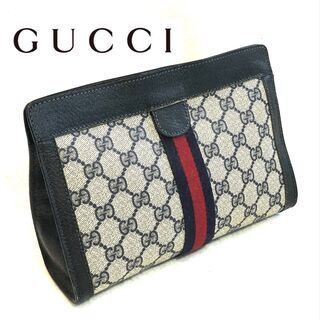 紙タグ希少GUCCI グッチ GG柄 クラッチ　バッグ　シェリー...