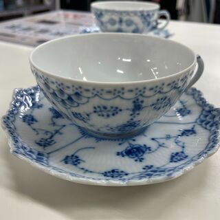 ロイヤルコペンハーゲン　カップ＆ソーサ　ブルーフルーテッド・フルレース　1客