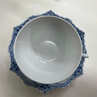 ロイヤルコペンハーゲン　カップ＆ソーサ　ブルーフルーテッド・フルレース　1客