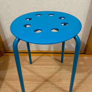 【受付終了】IKEA イケア　スツール　椅子　ブルー