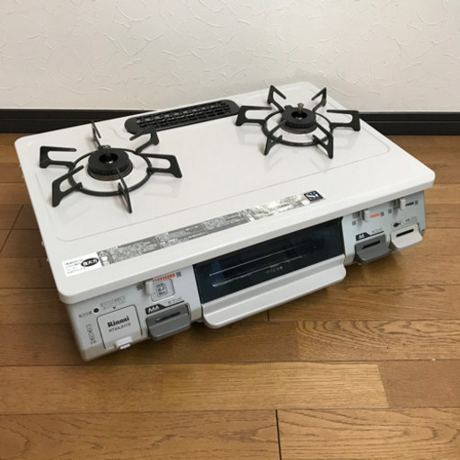 19年製　リンナイ　プロパン用ガスコンロ　グレー