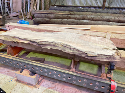 楠木板木　一枚板　テーブル　手作り