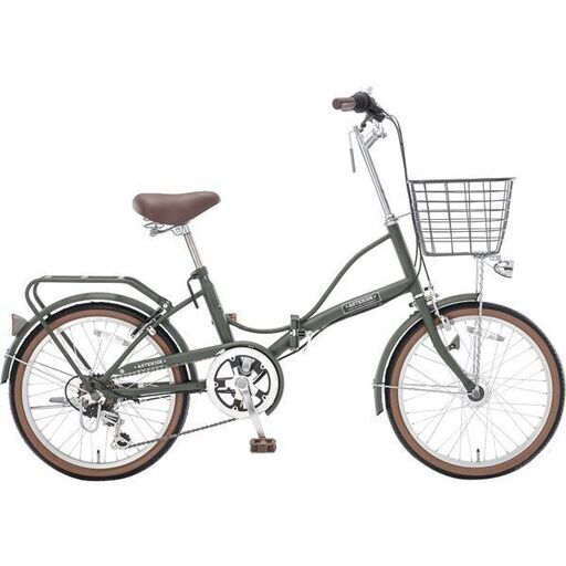 超美品アサヒサイクル OCF206 [折りたたみ自転車 アスタリスク206 20型 外装6段変速 マットオリーブドラブ]
