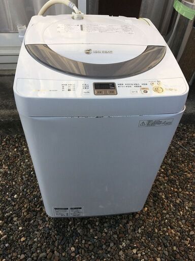 シャープ 洗濯機 ES-GE55N-S 5.5kg 穴なし槽 Ag+イオンコート 除菌 防臭 風乾燥 槽洗浄 2013年製