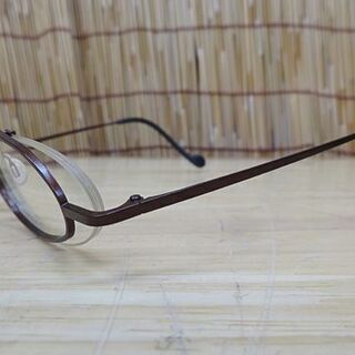 Theo/テオ モデル名不明 メガネフレーム 茶系 度入りレンズ付き 金属