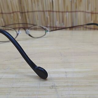 Theo/テオ モデル名不明 メガネフレーム 茶系 度入りレンズ付き 金属 