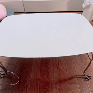 ニトリ 折り畳みテーブル ローテーブル ホワイト 白