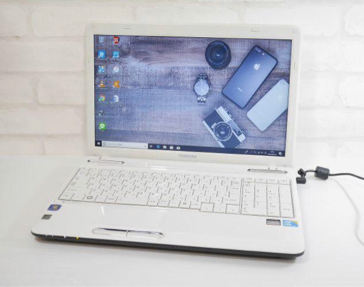 ノートパソコン リモートワーク 美品 ホワイト★東芝 DVDマルチ対応