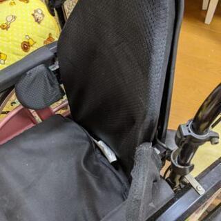 車椅子　ピンク　ステッチ