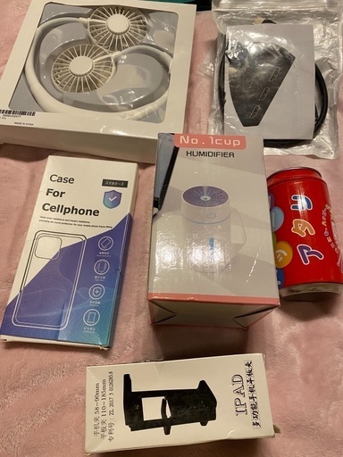 加湿器　コカコーラ　アタリ缶　扇風機　iPhoneクリアカバー