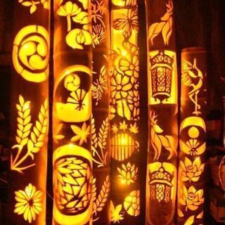 幻想の竹灯り 〜〜孔雀〜〜 竹灯籠