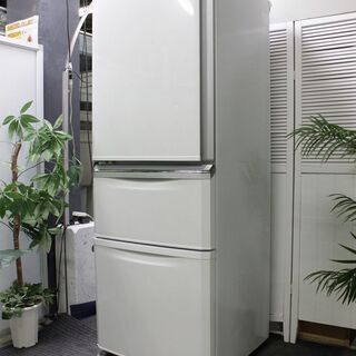 R2719) Mitsubishi 中古三菱 MR-C34ZL-W [冷蔵庫 Cシリーズ (335L・左開き) 3ドア パールホワイト] 2016年製! 冷蔵庫 店頭取引大歓迎♪