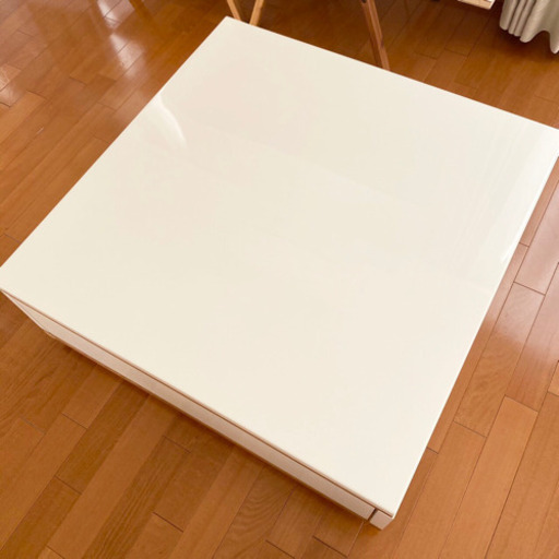 【超美品】木目と白のセンターテーブル