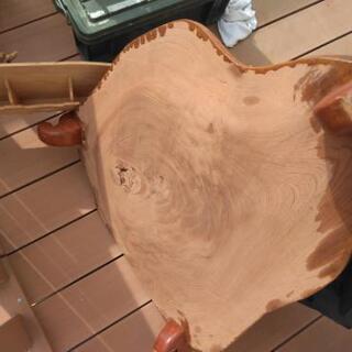 鳳凰　座卓　欅一枚板