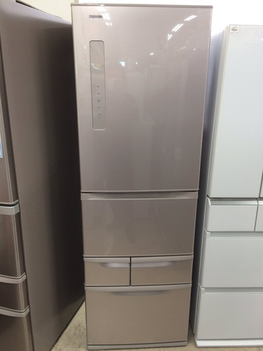 J487 [クリーニング済み]★6ヶ月保証付！ VEGETA 大型冷凍冷蔵庫 東芝 GR-K41G 410L 2016年製