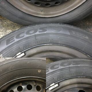 YOKOHAMA ECOS ES31 195/65R15】 夏タイヤ 4本 2017年製【鉄ホイール 