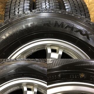 【DUNLOP SV01 195/80R15 107/105L LT】スタッドレス【Weds KEELER ウェッズ 15インチ 6J6HPCD139.7+33】ハイエース等　(VTJ292) クレジットカード QR決済可能