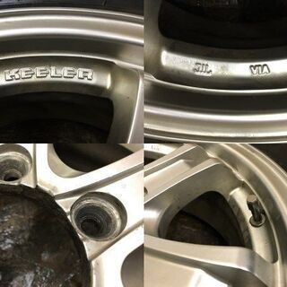 【DUNLOP SV01 195/80R15 107/105L LT】スタッドレス【Weds KEELER ウェッズ 15インチ 6J6HPCD139.7+33】ハイエース等　(VTJ292) クレジットカード QR決済可能