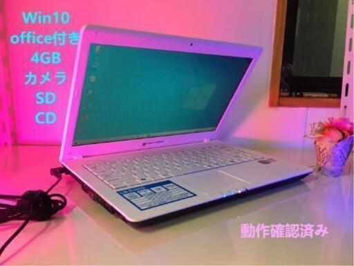 ノートPC mouse computer 4GB Win10 office付き