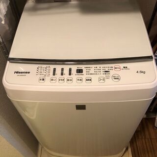 ハイセンス　洗濯機　2017年　中古　HW-G45E4KW 　一...