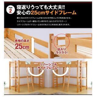 人気 耐荷重700kg☆頑丈エコ☆ロフトベッド