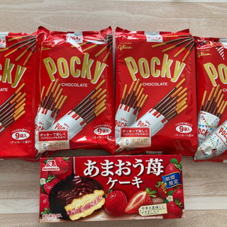 ポッキー4袋　あまおう苺ケーキ