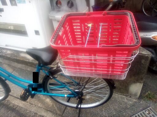 【金欠販売】自転車 asahi アフィッシュW -L 27インチ リアカゴ・スライムパンク防止剤使用済み