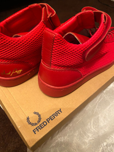 フレッドペリー　breaux mid mesh RED サイズ41(25.5〜26)