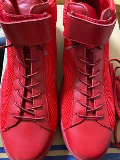 フレッドペリー　breaux mid mesh RED サイズ42(26.5〜27)