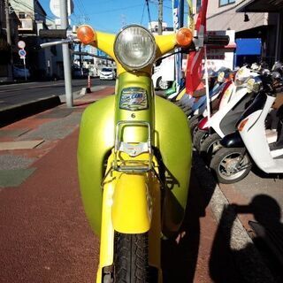 NO.3673　リトルカブ　４サイクルエンジン　３速ギヤ　イエロー／メタリックグリーン　☆彡 NO.3673 リトルカブ 4サイクルエンジン 3速ギヤ イエロー