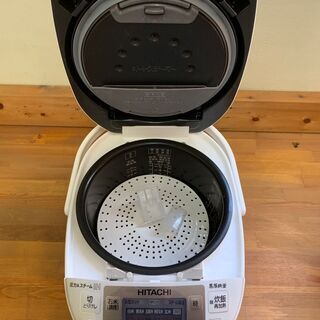 ★日立★炊飯器 圧力＆スチームIH 黒厚鉄釜 5.5合 2017年 RZ-NX100J HITACHI キッチン 生活家電