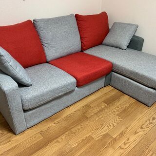値下げ】3人がけコーナーカウチソファ【本日中の取引希望】