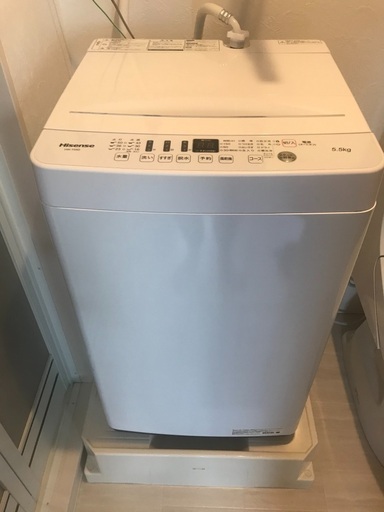 【美中古品】HISENSE HW-T55D ハイセンスジャパン　全自動電気洗濯機