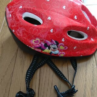 ミニーちゃん子供自転車用ヘルメット　幼稚園～２，３年生くらい