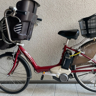 【ネット決済】ヤマハ リトルモア レッド 子供乗せ 電動自転車