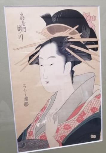 浮世絵版画「浮世絵鑑：榮之筆 青樓美撰合扇屋瀧川」限定番号あり