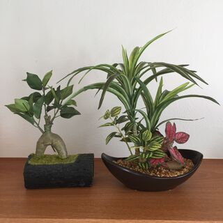 ２点セット　フェイクグリーン　観葉植物（小）　ニトリ