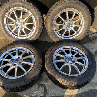 車のパーツ ガリキズ無 185/65r/15 スタッドレス ホイール 4本セット