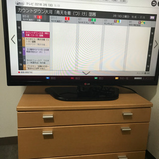 【ネット決済】動作確認済み24型テレビ&テレビ台、付属品あり 2...