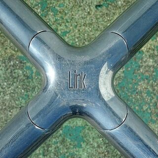 山口)下松市より ADAL(アダル) ガラステーブル リンクローテーブル LAL-120 W120×H38cm クリアガラス15mm厚 BIZHB17H