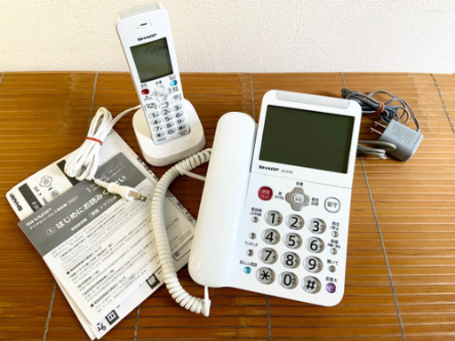 中古 SHARP コードレス電話機 JD-AT90CL子機1台付き(電1-69)