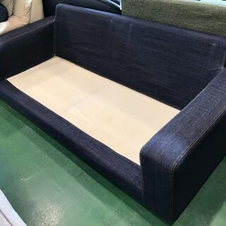 無印良品　3人掛ソファ　デニム　フルカバータイプ