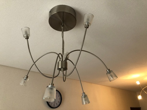 IKEA 天井照明 3つ　KRYSSBO LED電球