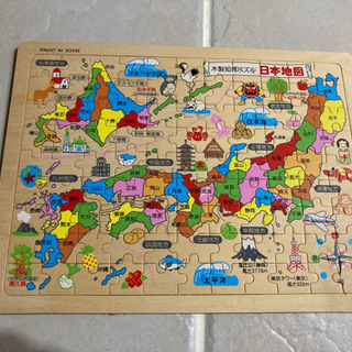 木製知育パズル　日本地図