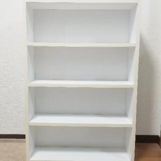 【お話中】カラーボックス 白 4段 本棚