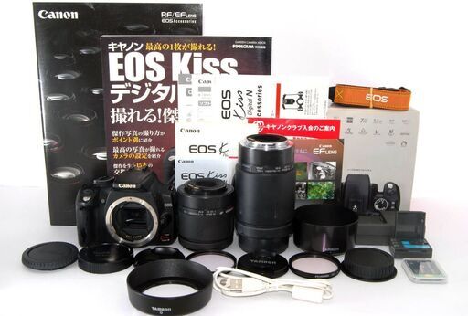 Canon キャノン EOS Kiss N 超望遠Ｗズームレンズセット