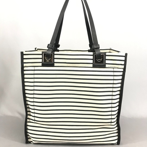 FURLA フルラ デニム＆ボーダー リバーシブル オープントートバッグ FURLA フルラ デニム＆ボーダー リバーシブル オープントートバッグ