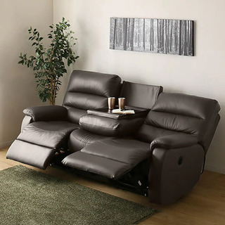 【美品】ニトリリクライニング本革ソファー