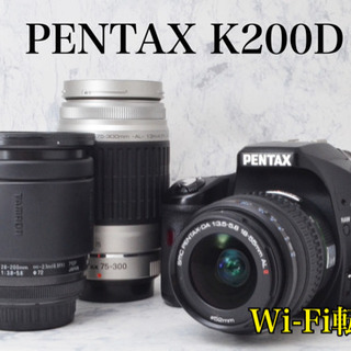 ビギナーにおすすめ○Wi-Fi転送○レンズ3本○ペンタックス K200D 1ヶ月